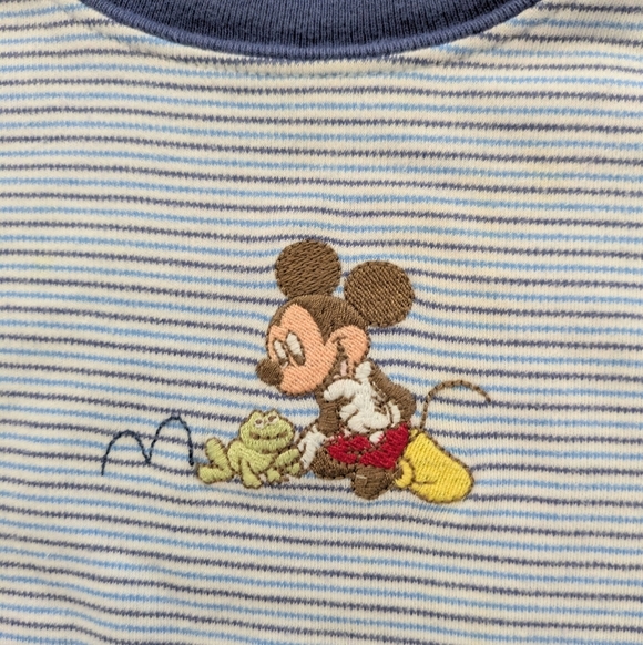 Disney Baby Embroidered Mickey Mouse & Frog Onesie - Picture 2 of 4